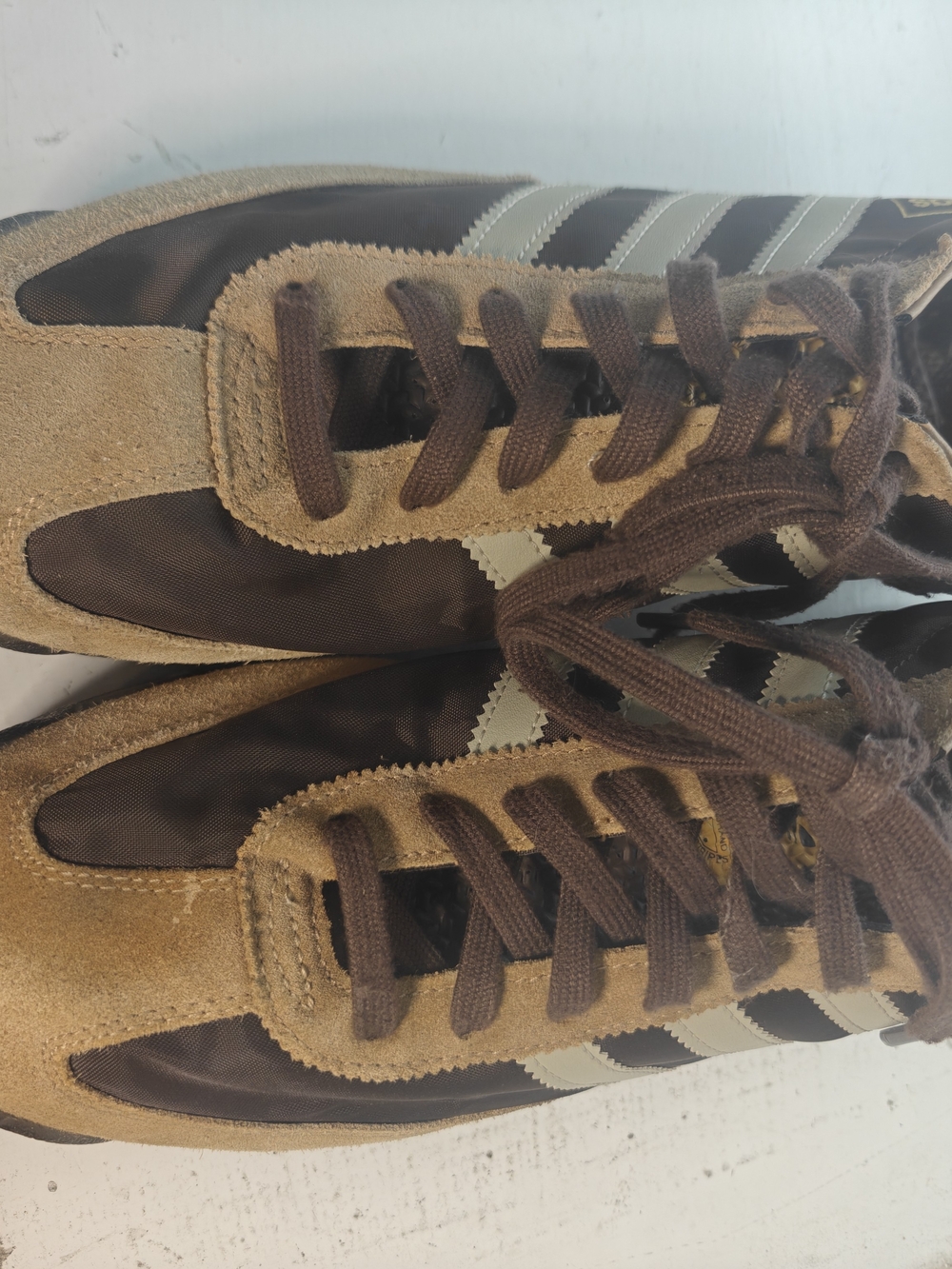 adidas Men’s Brown and Cream SL 72 Retro Sneaker - Picture 3 of 6